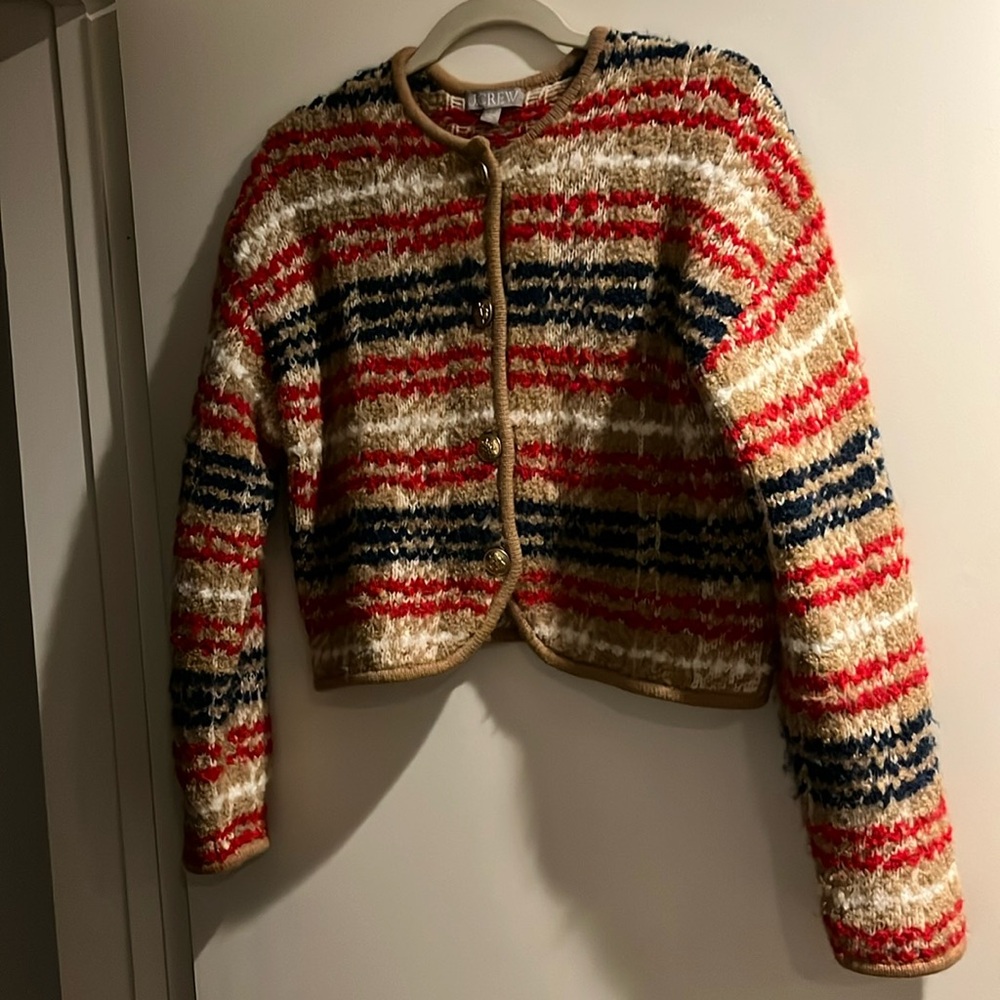 Jcrew thick striped lady sweater